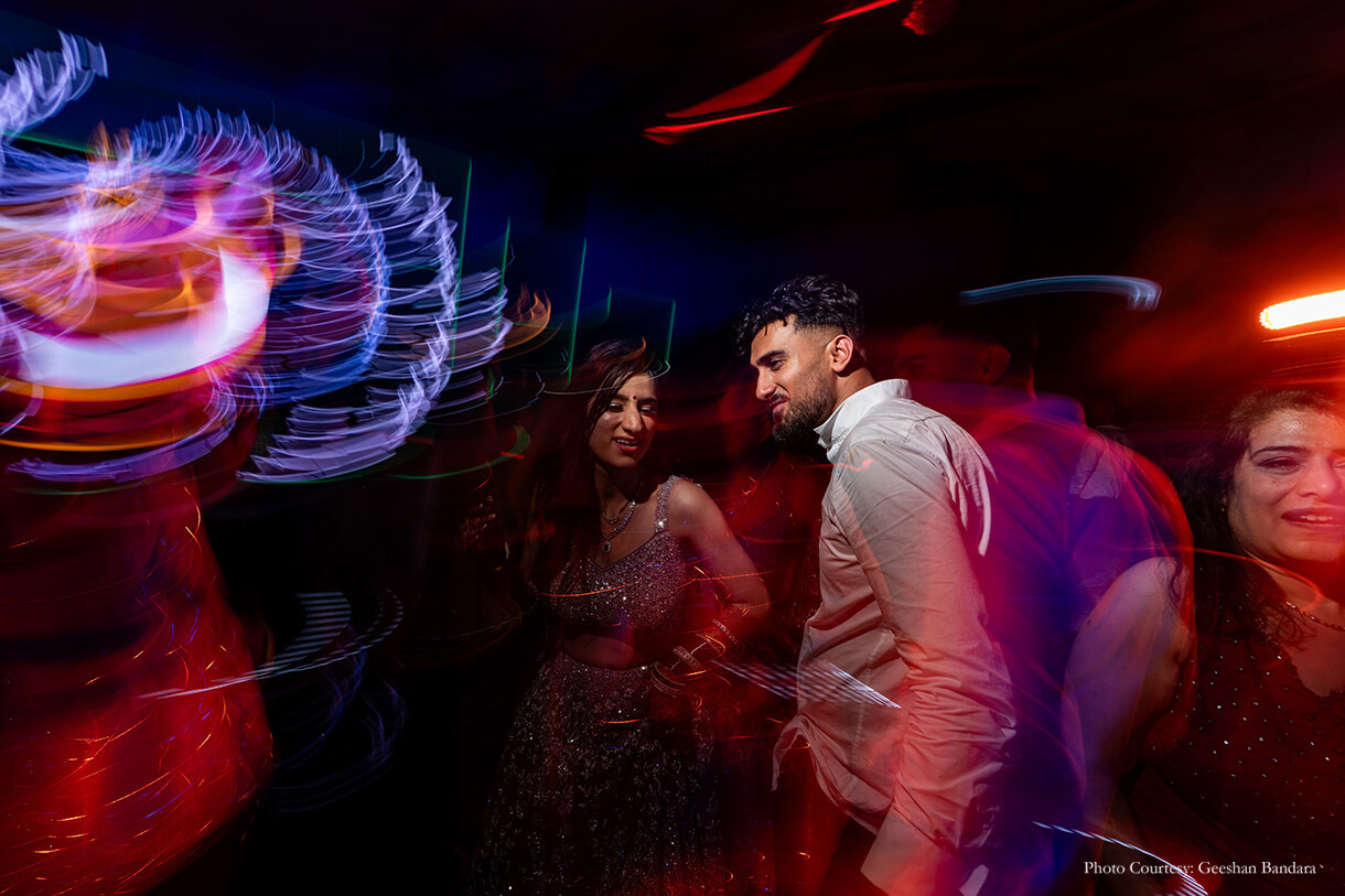 cool couple on their reception day