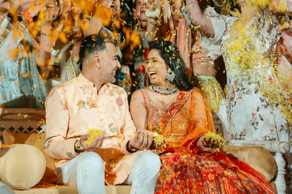 mehndi ceremony of summer wedding in dubai