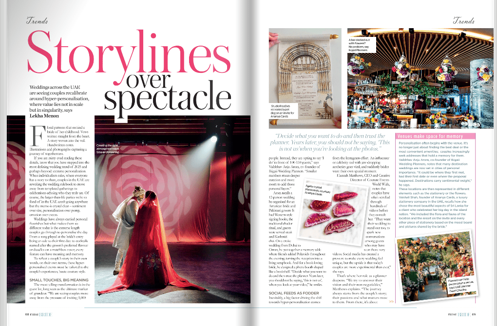 Ikigaii planners featured in Gulf new magazine as the best wedding planners in dubai