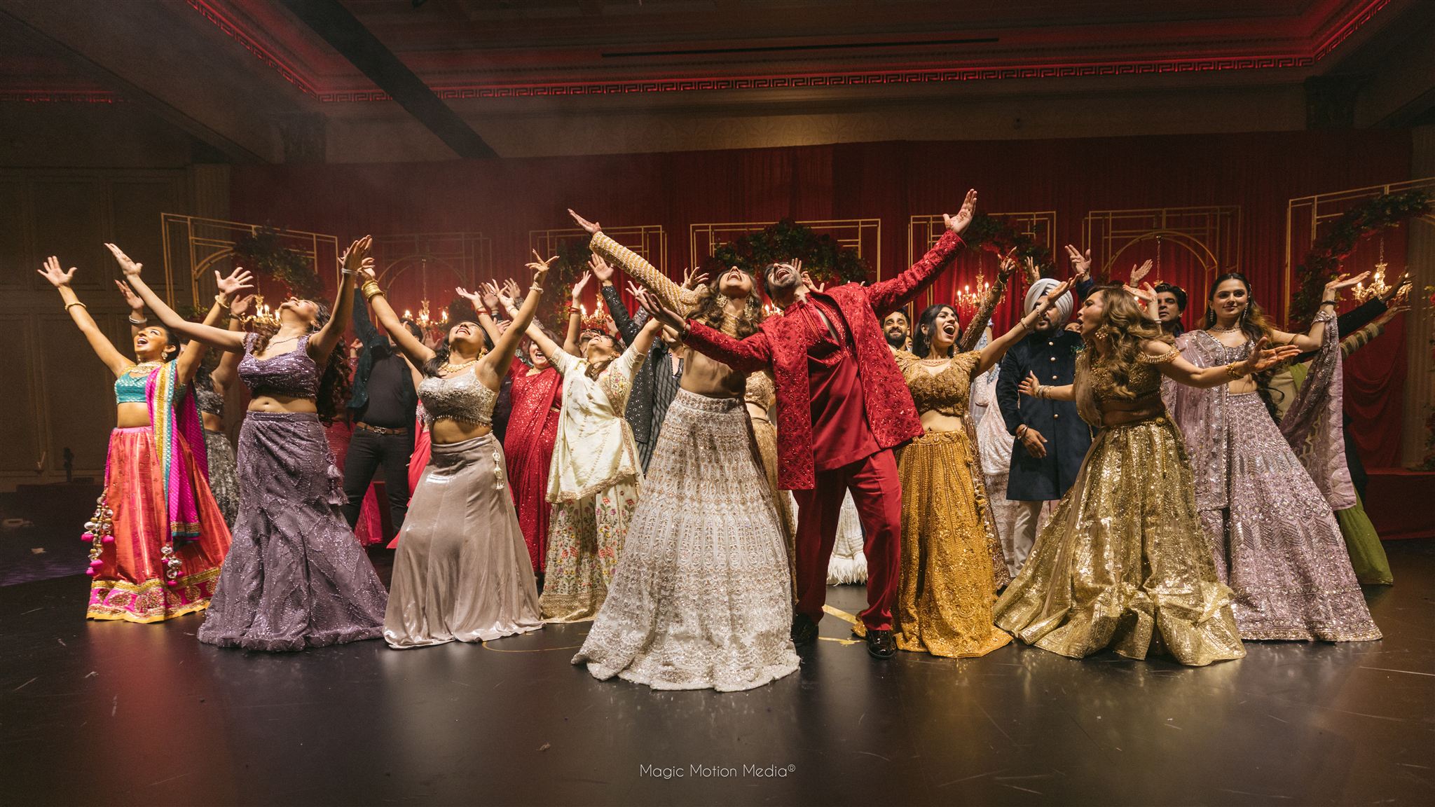 Bollywood Sangeeth night of nidhi and mohak wedding in dubai by ikigaii planners