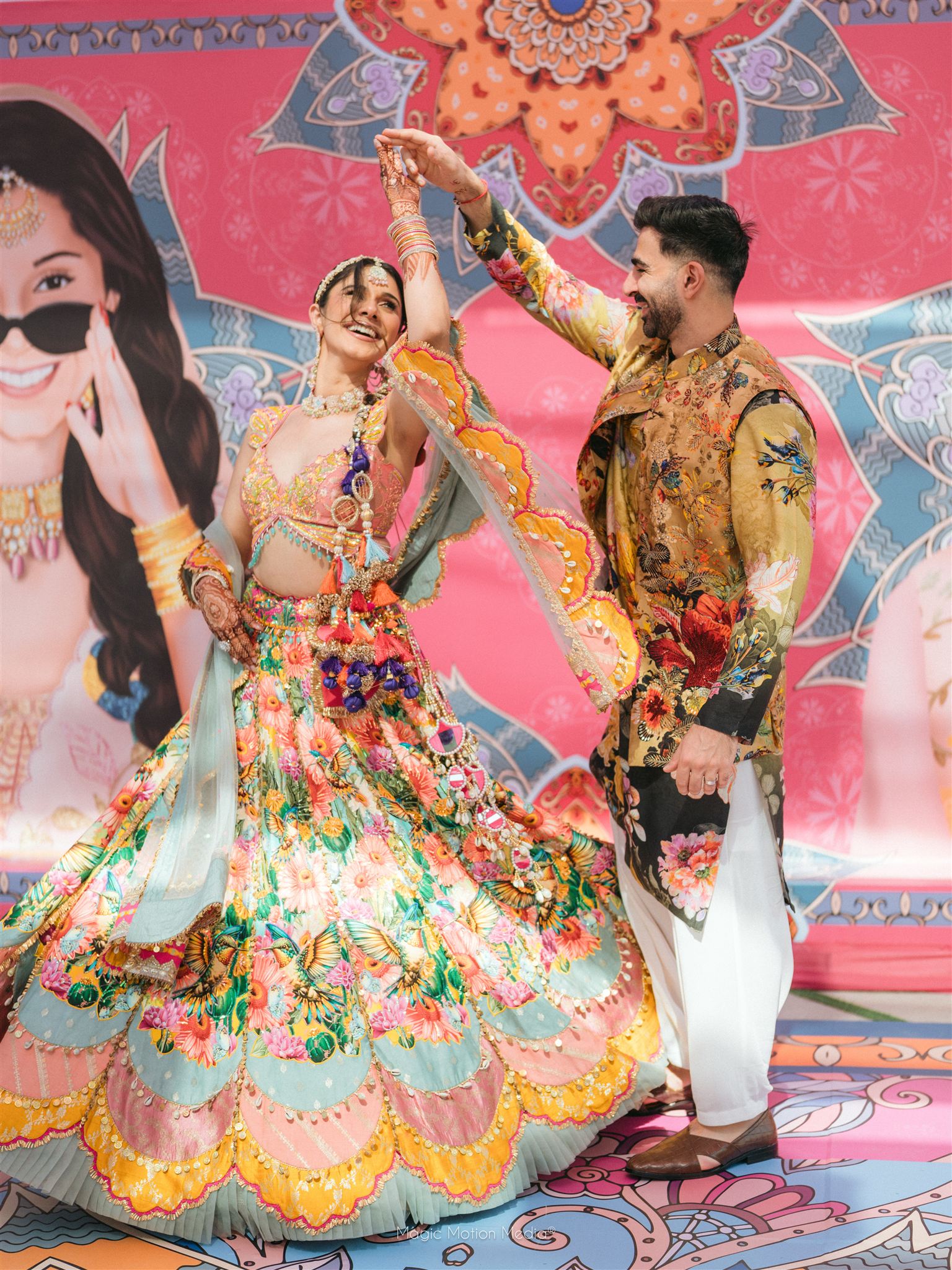 nidhi and mohak mehndi event in dubai