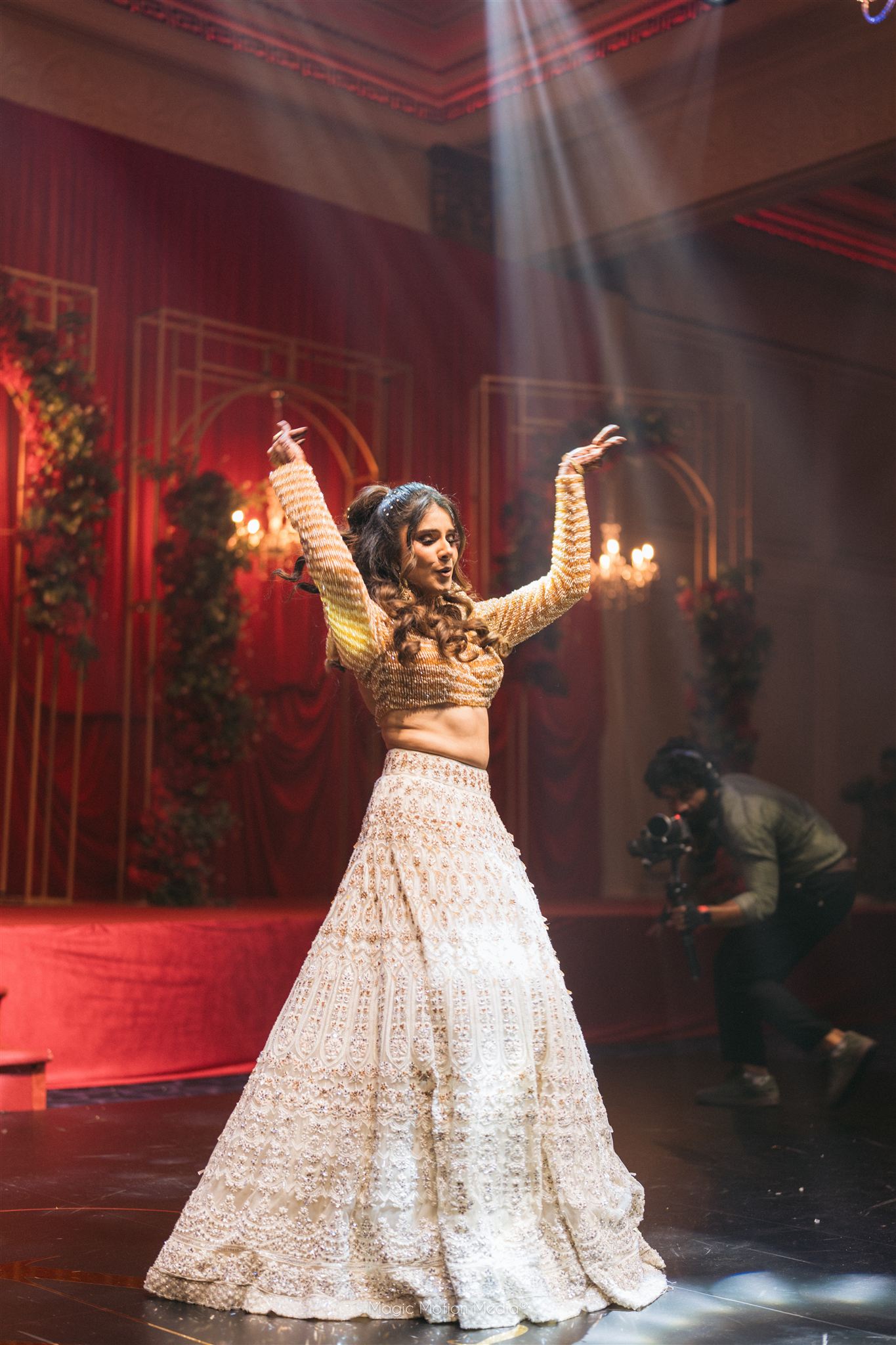 Bollywood Sangeeth night of nidhi and mohak wedding in dubai by ikigaii planners