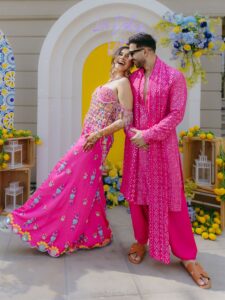 Nidhi and Mohak haldi in dubai