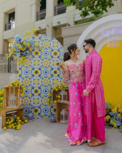 Nidhi and Mohak haldi in dubai