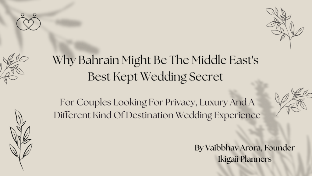 Destination wedding in bahrain