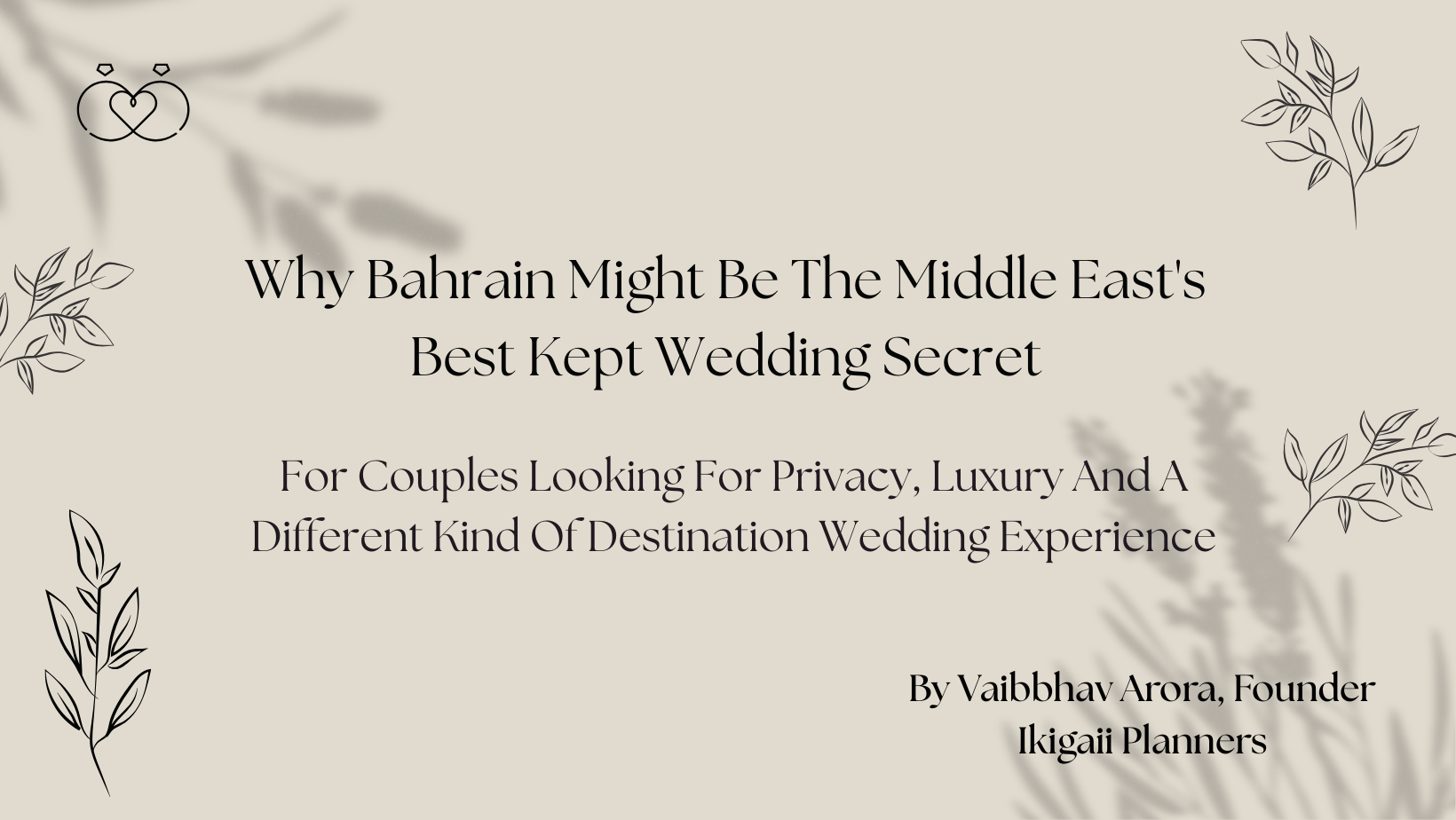 Destination wedding in bahrain